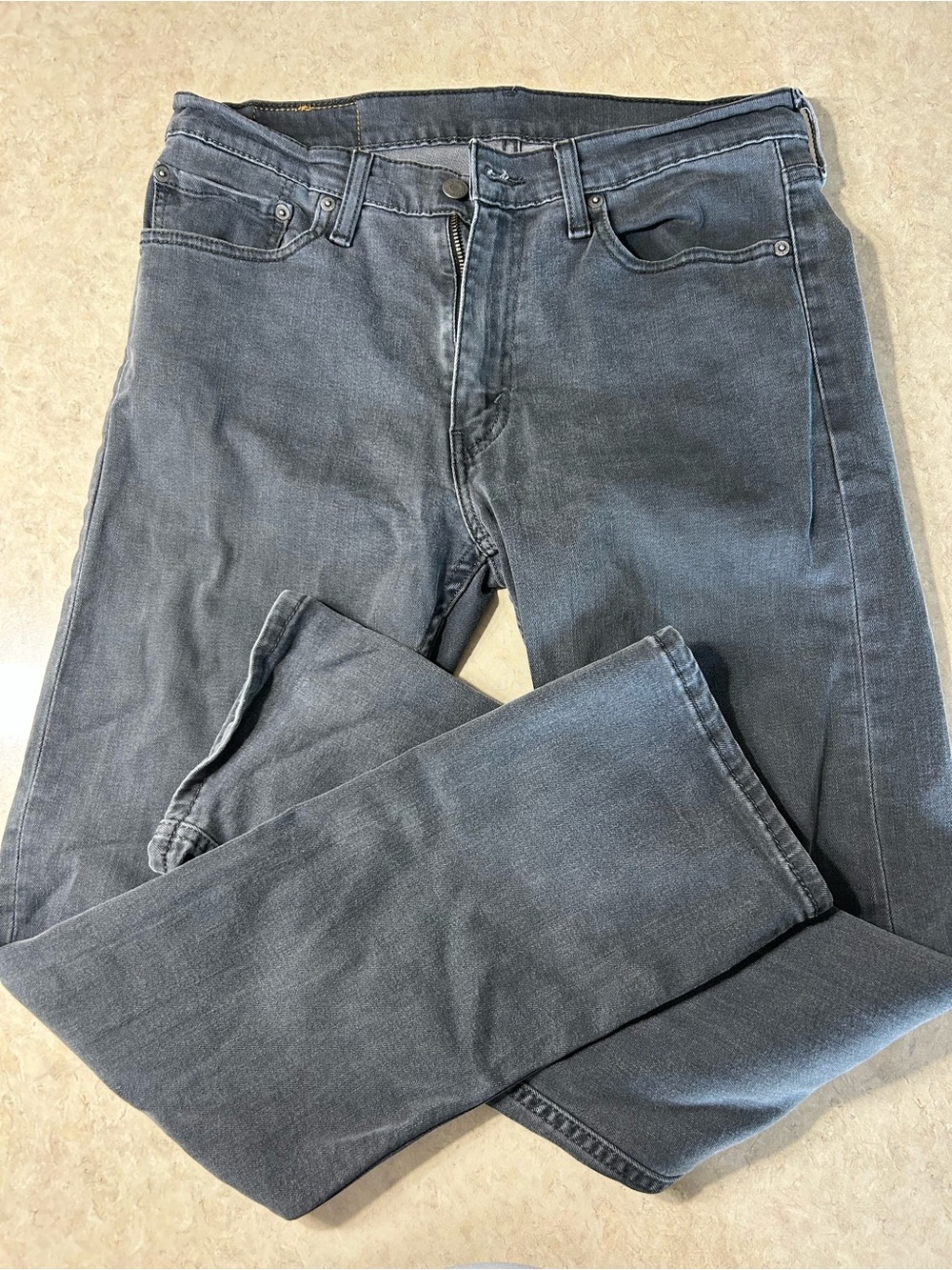 Levis 513 Slim Straight Gray Denim Jeans 32x30